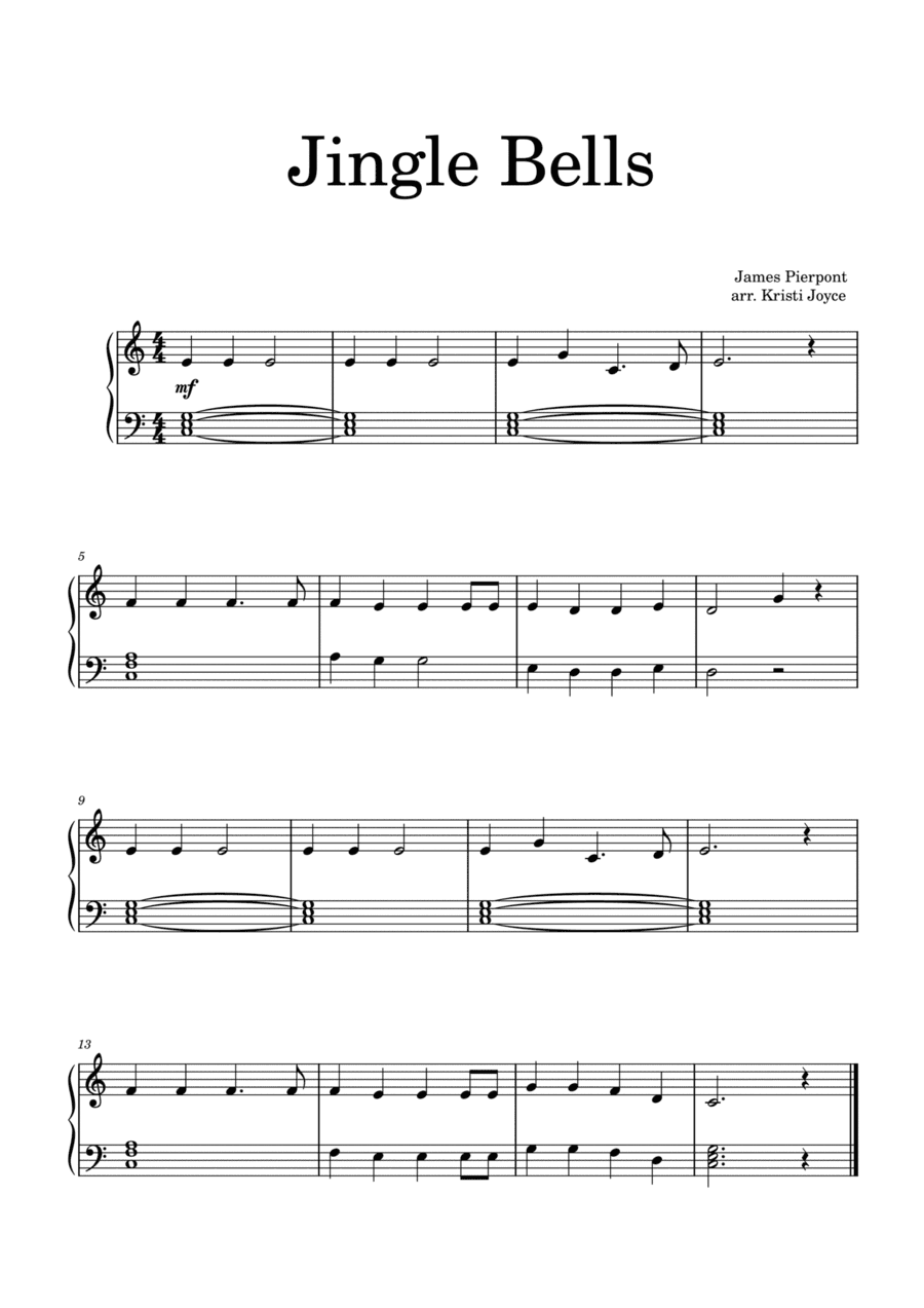 Jingle Bells (arr. Kristi Joyce)