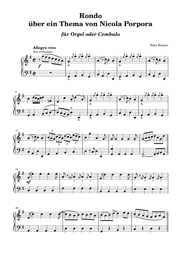 Rondo über ein Thema von Nicola Porpora