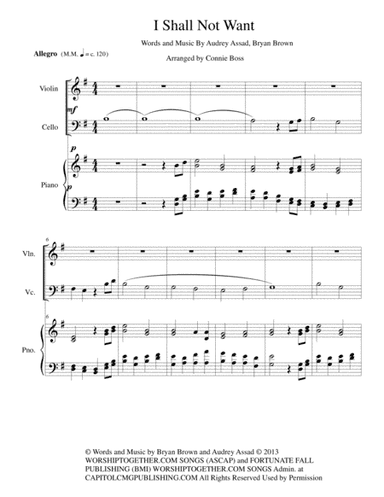 I Shall Not Want (arr. Connie Boss)