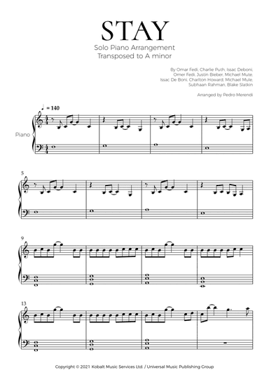 Stay (arr. Pedro Merendi)
