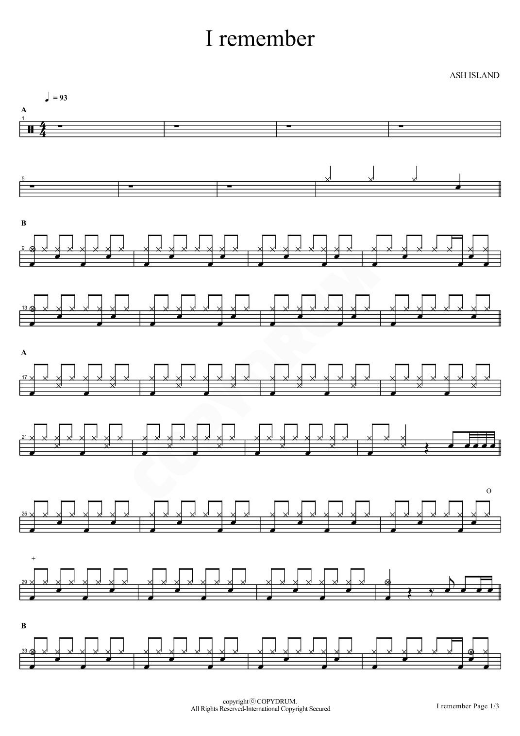 I Remember A Time (arr. COPYDRUM)