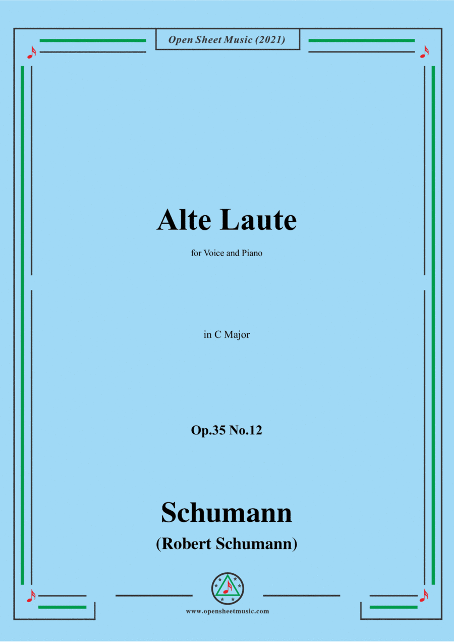Schumann-Alte Laute,Op.35 No.12,in C Major (arr. Open Cloud)
