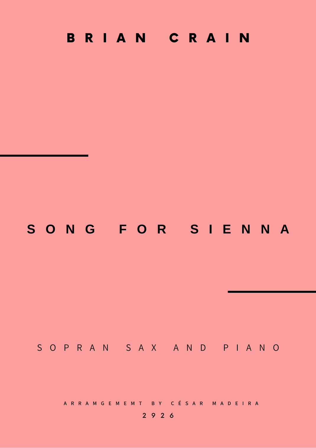 Song For Sienna (arr. César Madeira)