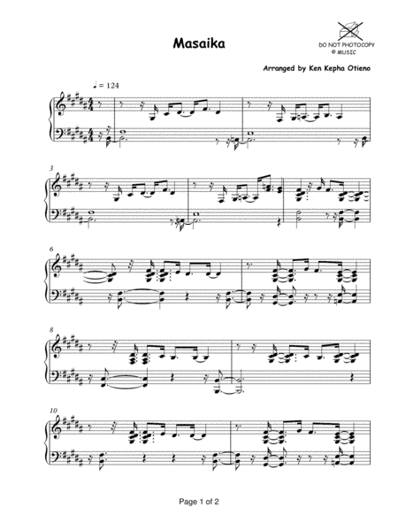 Masaika (arr. Kenneth Kepha Otieno)