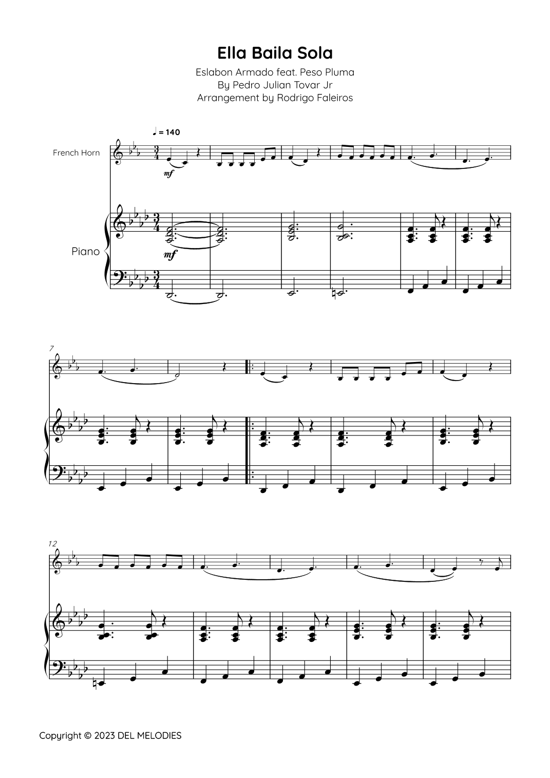 Ella Baila Sola (arr. Rodrigo Faleiros)