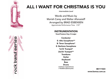 All I Want For Christmas Is You (arr. Brad Esbensen)