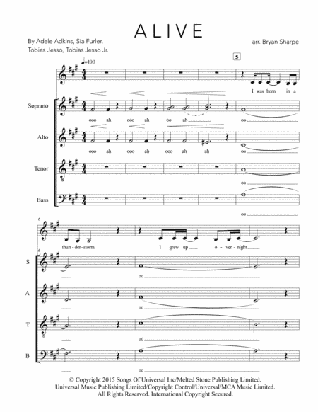 Alive (arr. Bryan Sharpe)