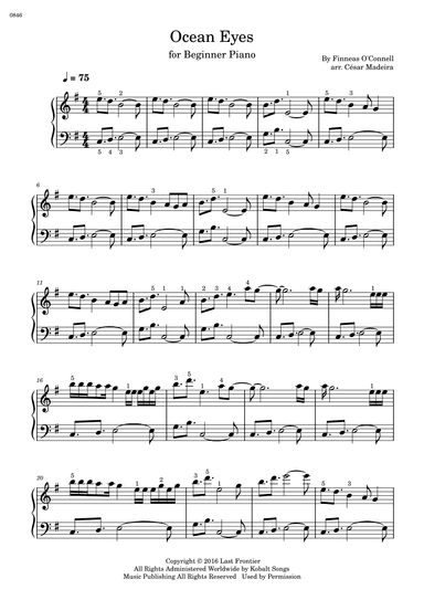 Ocean Eyes (arr. César Madeira)