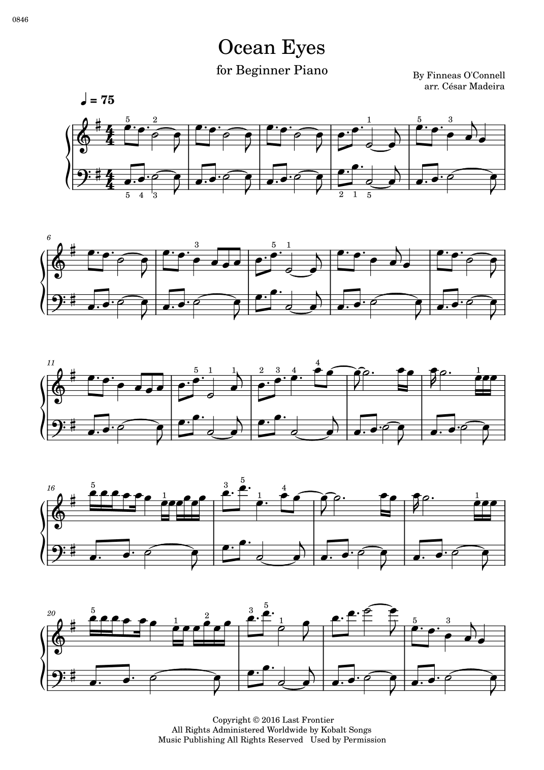 Ocean Eyes (arr. César Madeira)