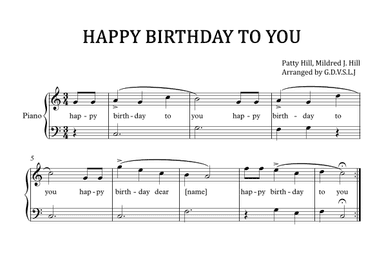 Happy Birthday to You (lvl.1) (arr. G.D.V.S.L.J)