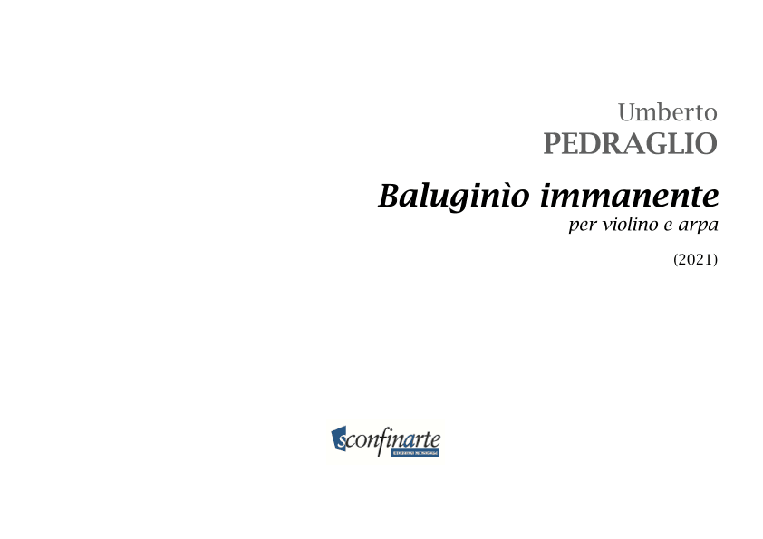Umberto Pedraglio: BALUGINÌO IMMANENTE (ES-21-081)