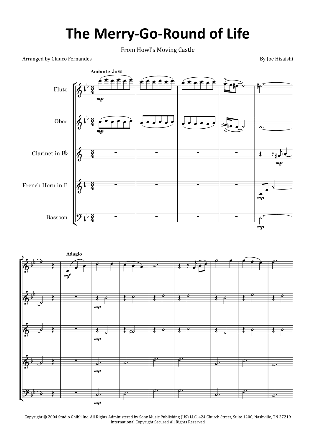 Merry-go-round Of Life (arr. Glauco Fernandes)