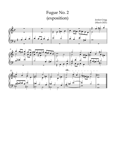Fugue No. 2 (exposition)