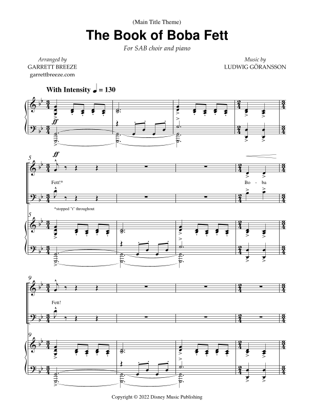The Book Of Boba Fett Main Title Theme (arr. Garrett Breeze)