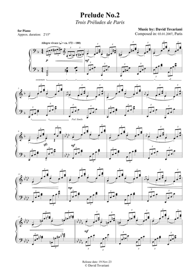 Prelude No.2 (From "Trois Préludes de Paris")