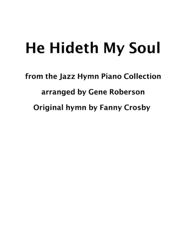 He Hideth My Soul Jazz Piano Hymn Collection (arr. Gene Roberson)