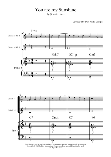 You Are My Sunshine (arr. Davi Rocha Campos)