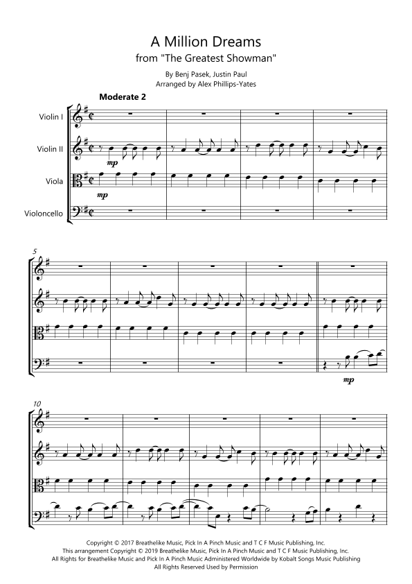 A Million Dreams (arr. Alex Phillips-Yates)