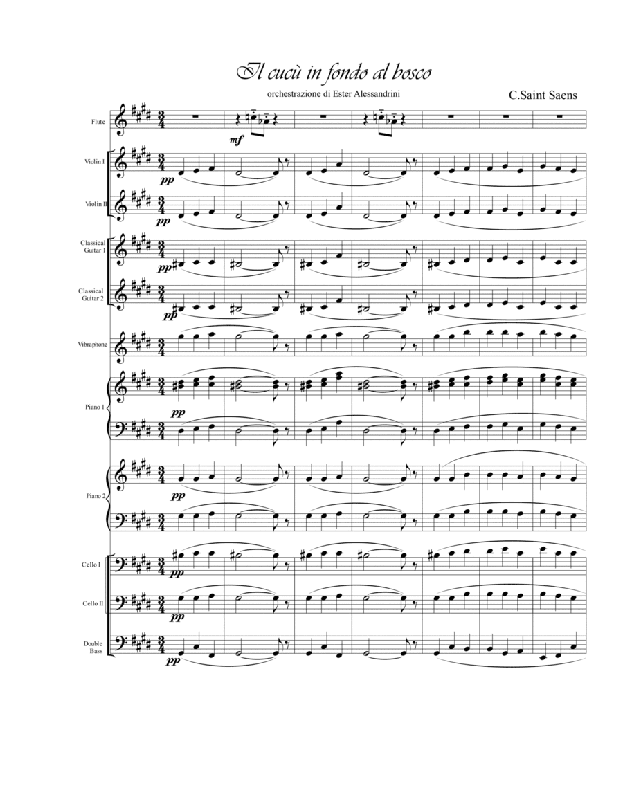 The cuckoo in the depths of the wood (arr. Ester Alessandrini)