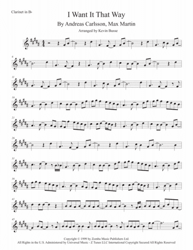 I Want It That Way (arr. Kevin Busse)