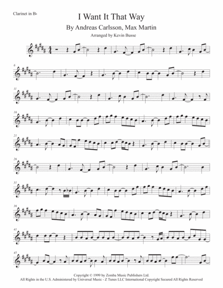 I Want It That Way (arr. Kevin Busse)