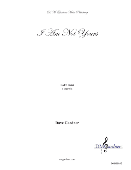 I Am Not Yours (Sara Teasdale)
