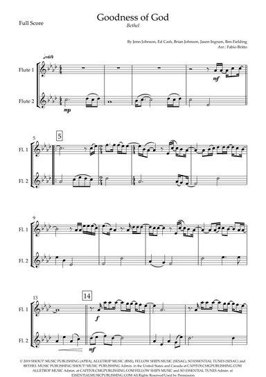 Goodness Of God (arr. Fabio Britto)