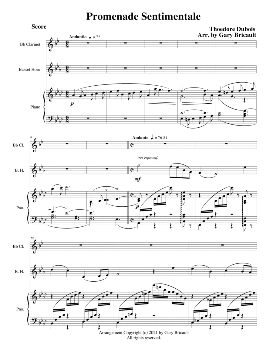Promenade Sentimentale (arr. Gary Bricault)