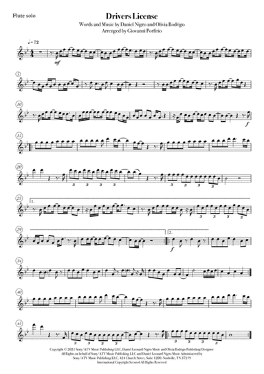 Drivers License (arr. Giovanni Porfirio)