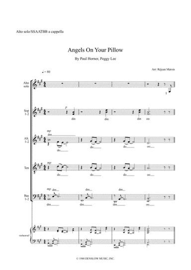 Angels On Your Pillow (arr. Réjean Marois)