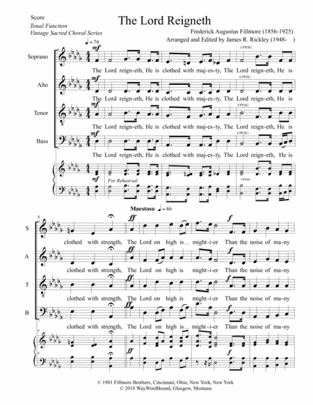 The Lord Reigneth (arr. James F. Rickley)
