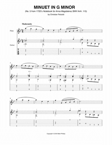 Minuet in G Minor (BWV Anh. 115) (arr. Mark Phillips)