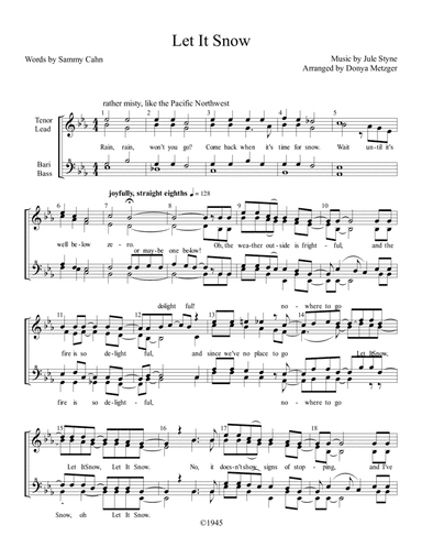 Let It Snow! Let It Snow! Let It Snow! (arr. Donya Metzger)