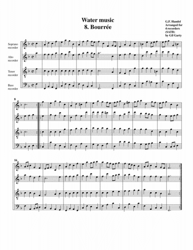 Bourree from Water music (arrangement for 3 recorders) (arr. Gil Garty)