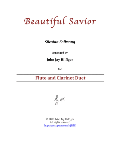 Beautiful Savior for Flute and Clarinet (arr. John Jay Hilfiger)