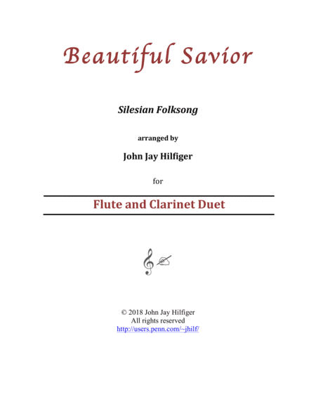 Beautiful Savior for Flute and Clarinet (arr. John Jay Hilfiger)