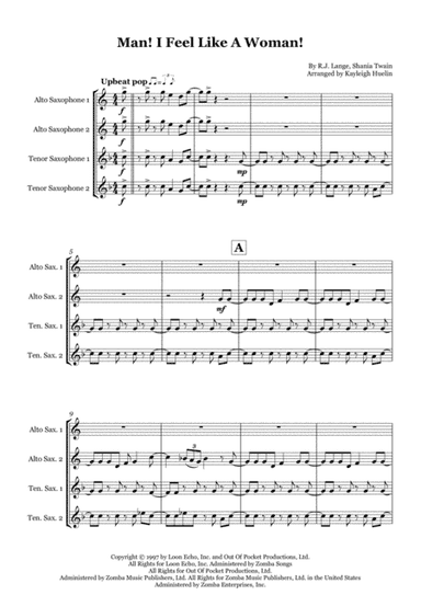 Man! I Feel Like A Woman! (arr. Kayleigh Huelin)