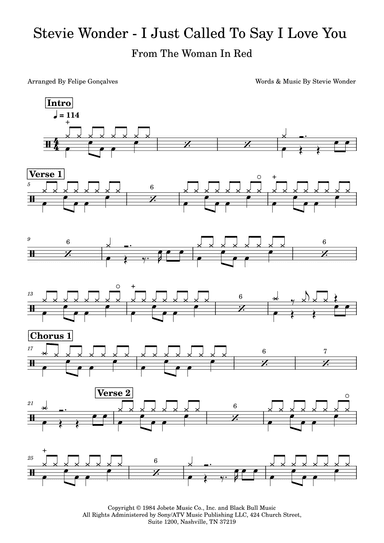 I Just Called To Say I Love You (arr. Felipe Gonçalves)
