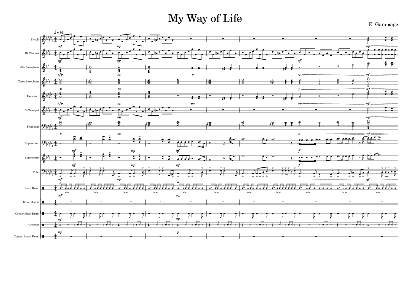 (you Are) My Way Of Life (arr. Ethan Gammage)