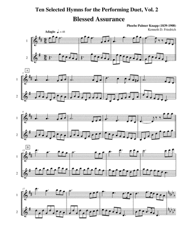 Ten Selected Hymns for the Performing Duet, Vol. 2 - flute and alto flute (arr. Kenneth D. Friedrich)