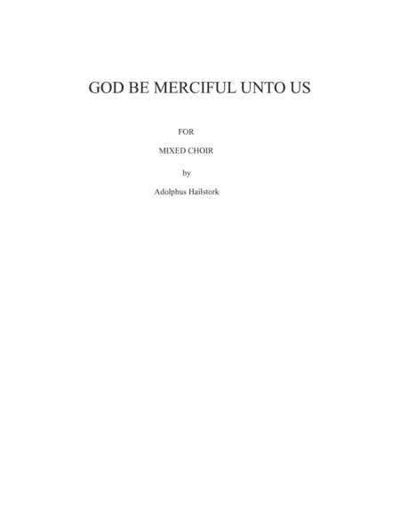 GOD BE MERCIFUL UNTO US