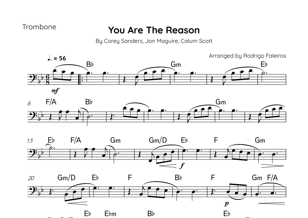 You Are The Reason (arr. Rodrigo Faleiros)
