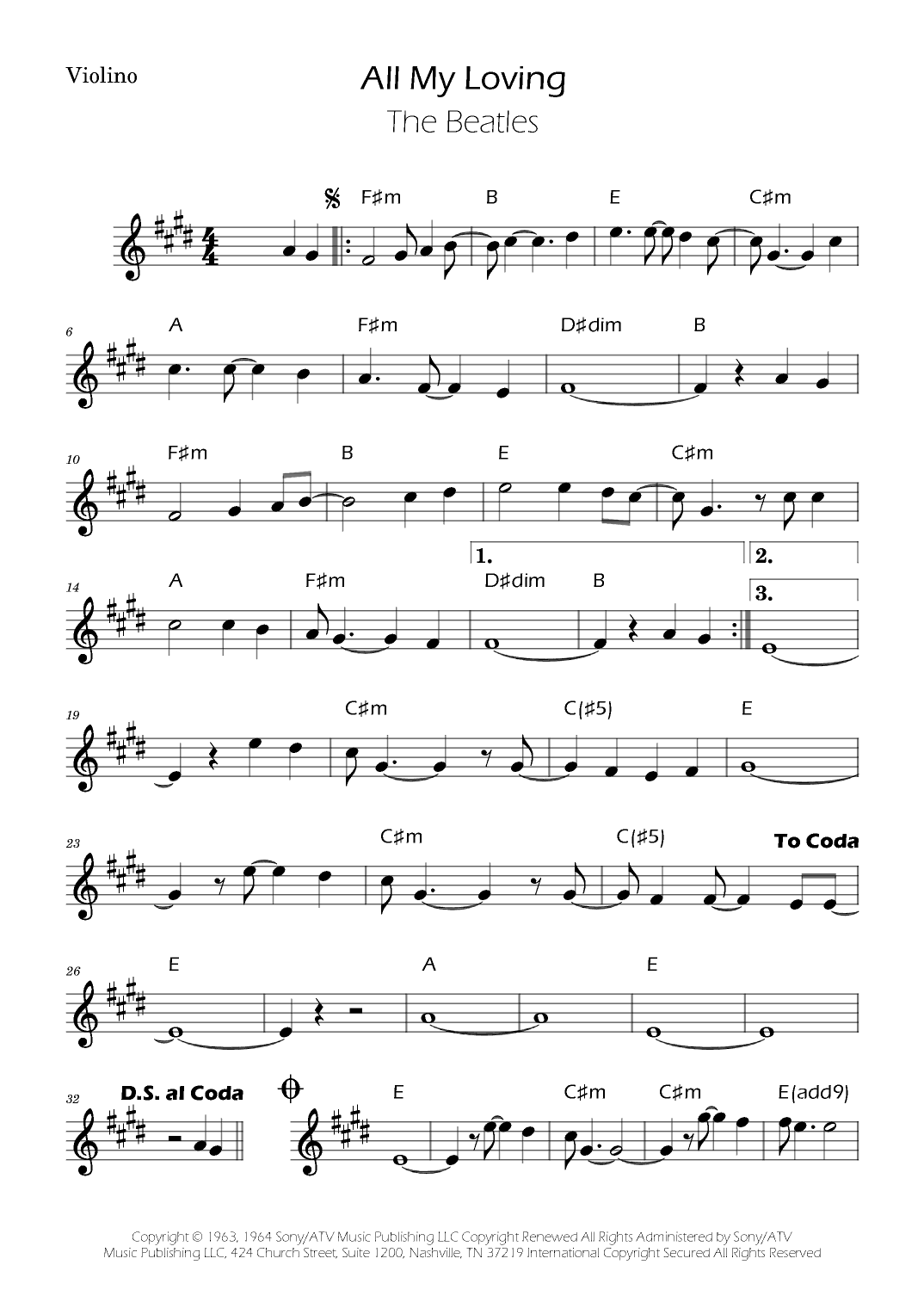 All My Loving (arr. Ygor Nunes)