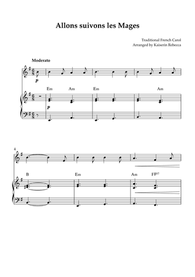 Allons suivons les Mages (arr. Kaiserin Rebecca)