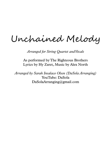 Unchained Melody (arr. DaSola Arranging)