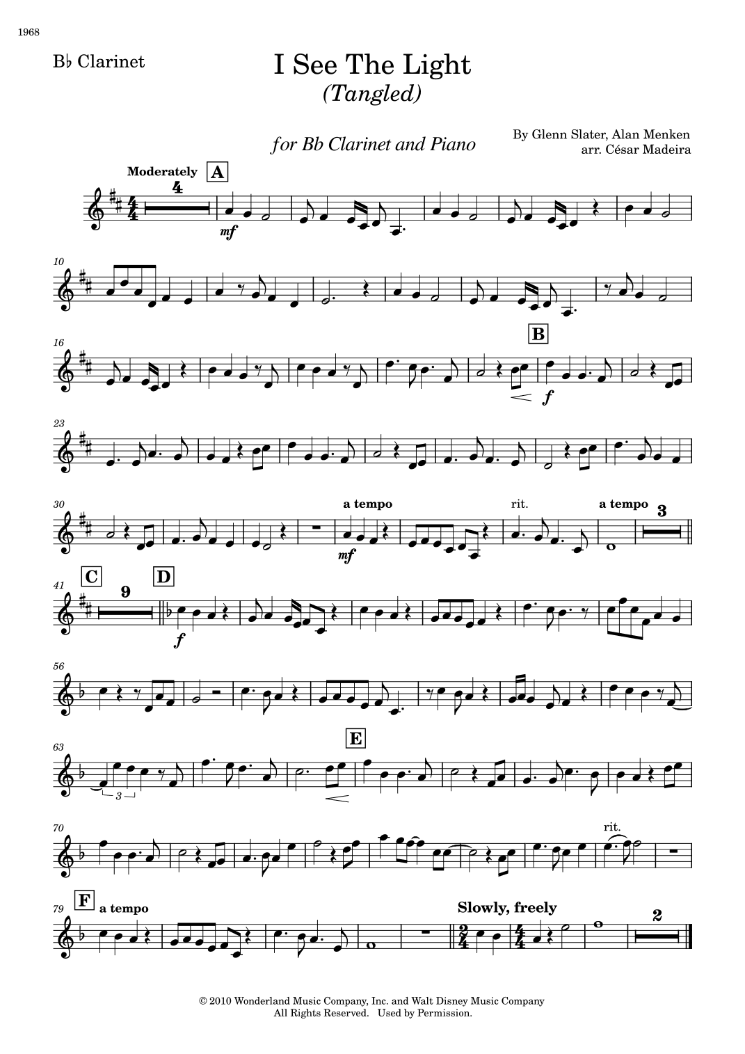 I See The Light (arr. César Madeira)