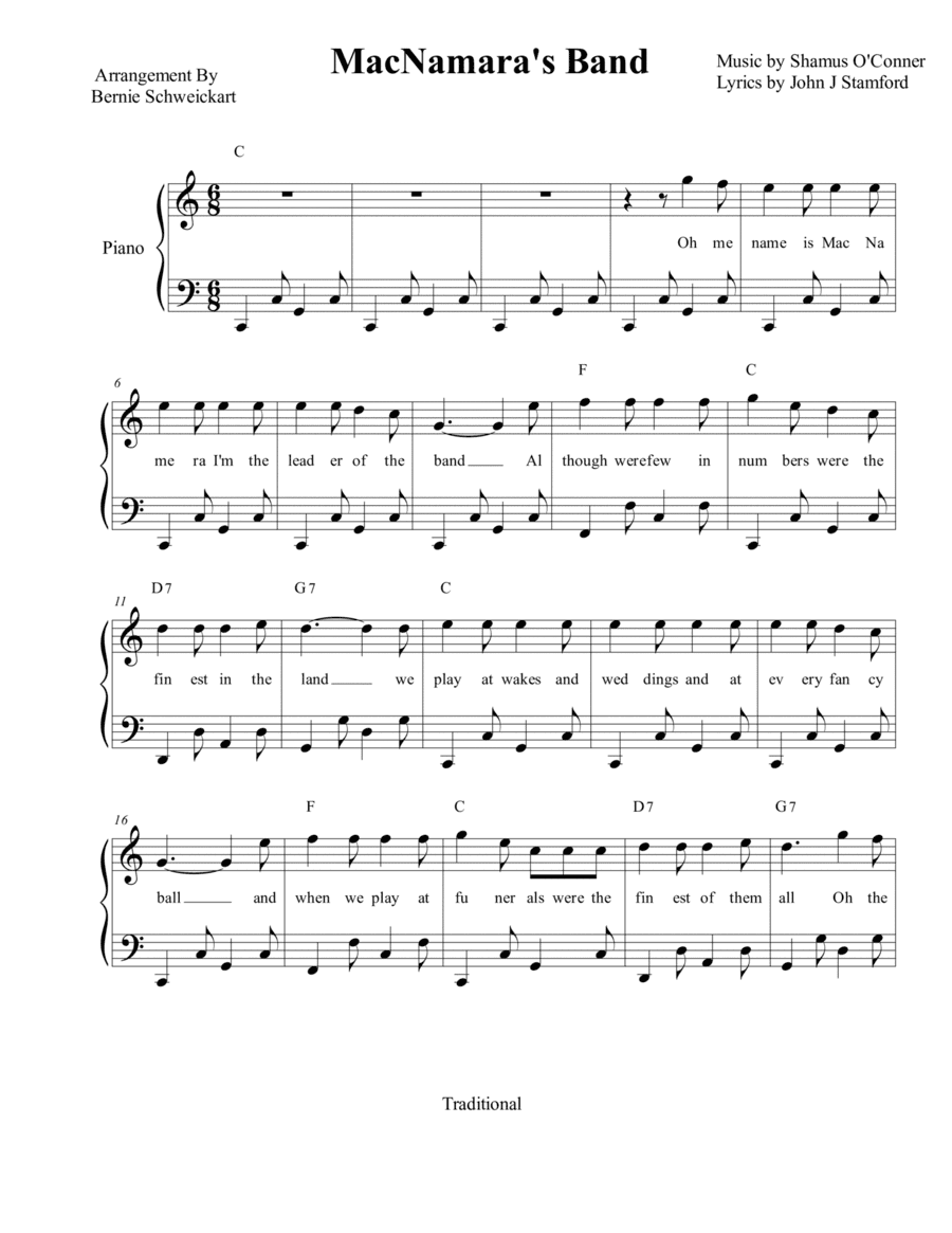 MacNamara's Band (arr. Bernie Schweickart)