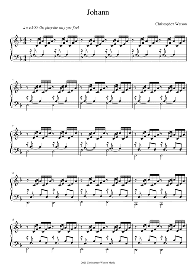 Johann (Piano Solo)