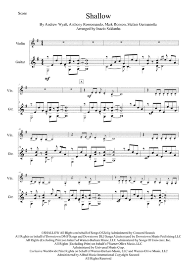 Shallow (arr. Inacio Saldanha)