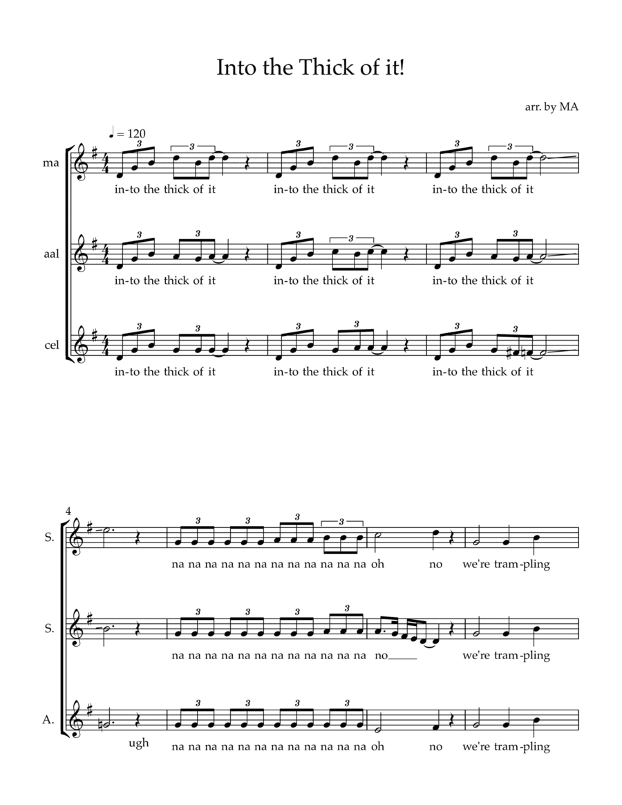 Into The Thick Of It (arr. MaryAnne Muglia Smith)